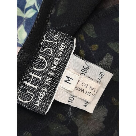 Ghost England Womens Medium Sheer Witchy Boho Etched Whimsigoth Tunic Top Black - Picture 7 of 8